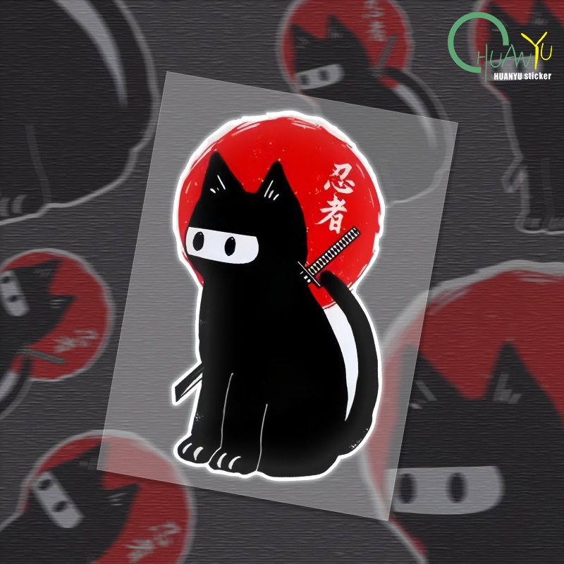 Motorcycle Gear Japan - Stiker Mobil Jepang Kucing Reflektif Stiker