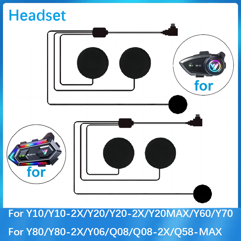 Intercom Headset Helmet - Headset cocok untuk Y10/Y10-2x/Y20/Y20-2x/Y20max/Y60/Y70/Y80/Y80-2x/Y06/Q08/Q08-2x/Q58max interkom Bluetooth