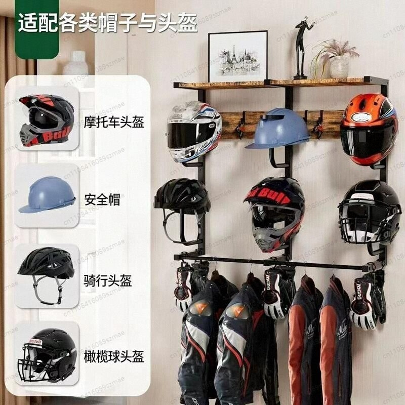 Rak helm yang dipasang di dind - Motorcycle Gear Wall Mount ulasan dan harga