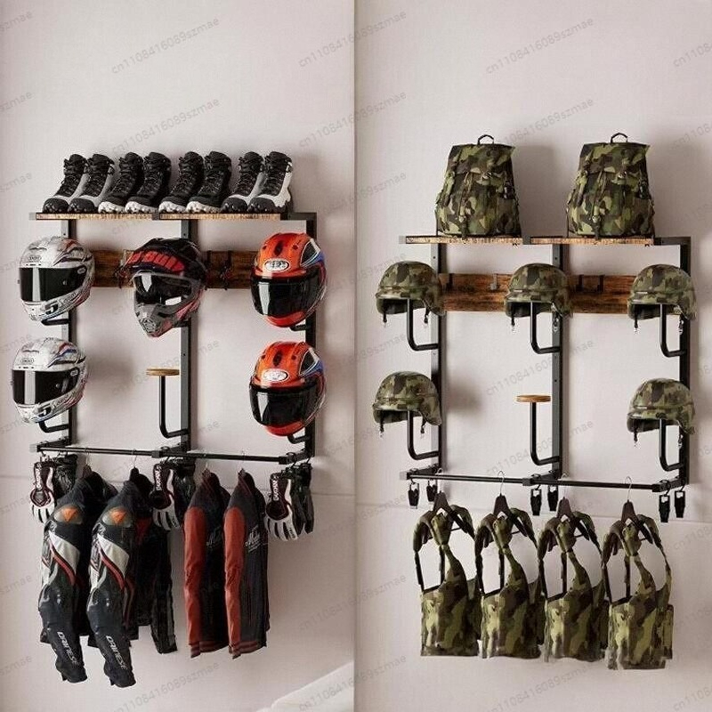 Rak helm yang dipasang di dind - Motorcycle Gear Wall Mount ulasan dan harga