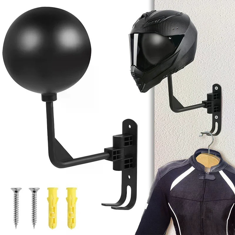 Rak Helm Sepeda Motor Terpasan - Motorcycle Gear Wall Mount ulasan dan harga
