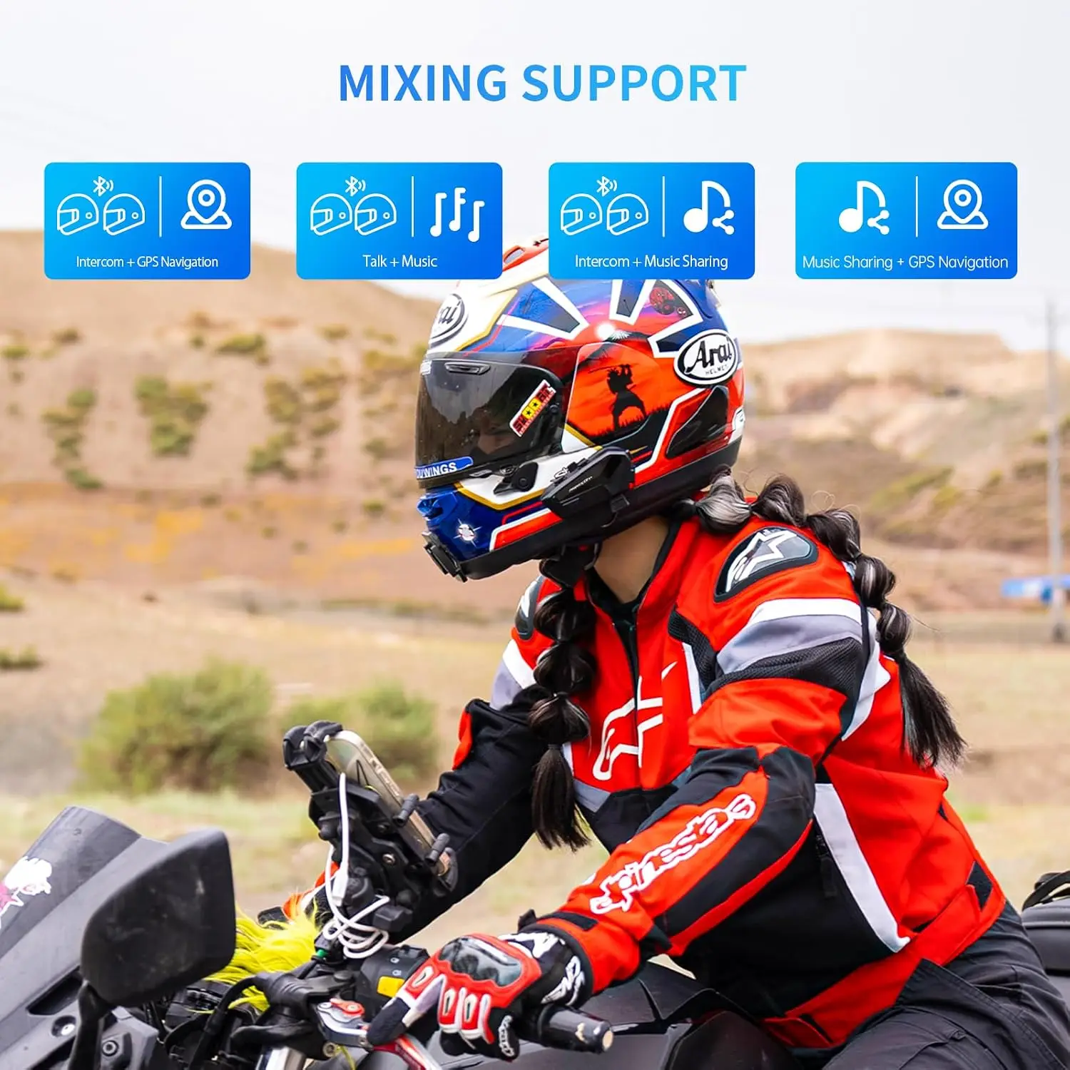 Headset Bluetooth Motor FX Plu - Intercom Headset Helmet ulasan dan harga
